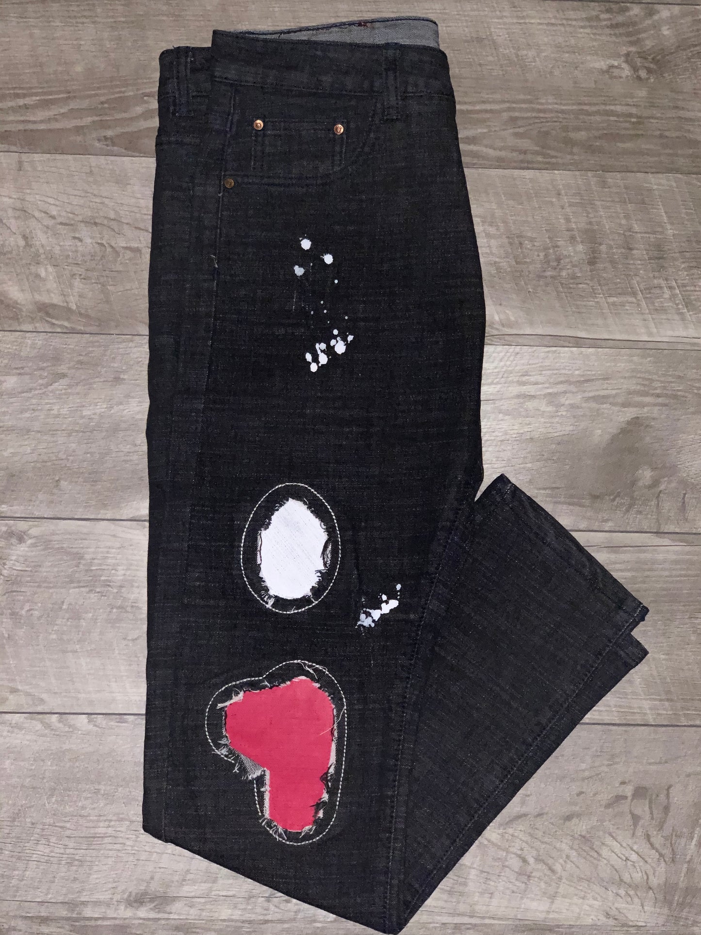 Geo Patchwork Jeans